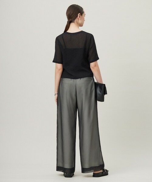 L size ONWARD(大きいサイズ) / エルサイズオンワード その他パンツ | 【洗える】 シアーレイヤードパンツ | 詳細13