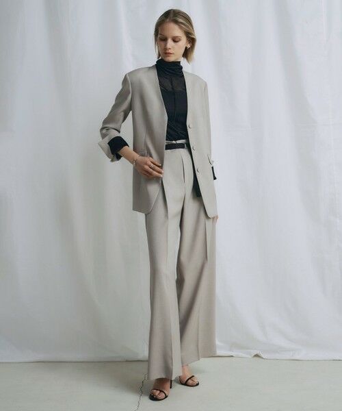 L size ONWARD(大きいサイズ) / エルサイズオンワード その他パンツ | 【WEB＆一部店舗限定】 SerikaWorsted ワイドパンツ | 詳細1