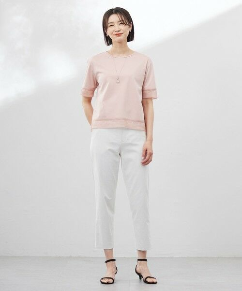 L size ONWARD(大きいサイズ) / エルサイズオンワード その他パンツ | 【洗える・接触冷感・UVケア・吸水速乾・防透け】麻シェルドライ テーパード パンツ | 詳細9