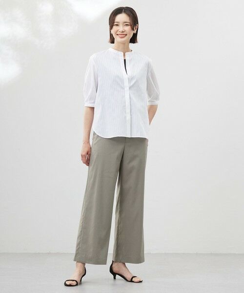 L size ONWARD(大きいサイズ) / エルサイズオンワード その他パンツ | 【洗える・接触冷感・吸水速乾】ドライリネンストレッチ ワイド パンツ | 詳細22