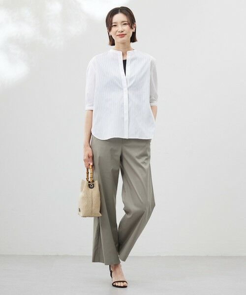 L size ONWARD(大きいサイズ) / エルサイズオンワード その他パンツ | 【洗える・接触冷感・吸水速乾】ドライリネンストレッチ ワイド パンツ | 詳細23