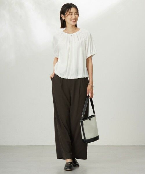 L size ONWARD(大きいサイズ) / エルサイズオンワード その他パンツ | 【洗える・接触冷感・吸水速乾】Lightジョーゼット ワイド パンツ | 詳細19