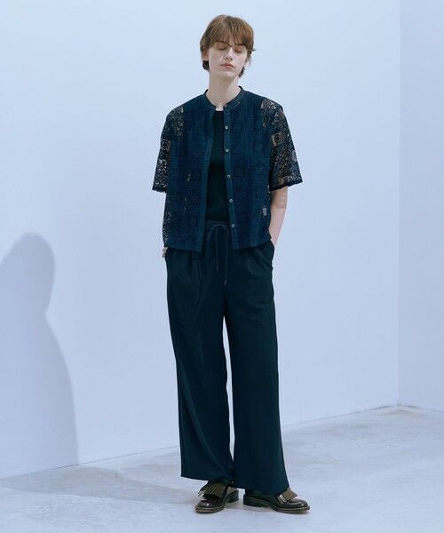 L size ONWARD(大きいサイズ) / エルサイズオンワード その他パンツ | 【洗える・接触冷感・吸水速乾】Lightジョーゼット ワイド パンツ | 詳細27