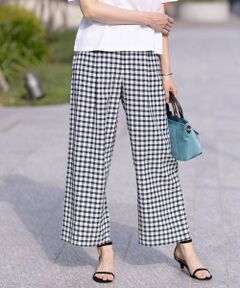 L size ONWARD(大きいサイズ) / エルサイズオンワード その他パンツ | 【洗える】アセVisギンガム イージー パンツ