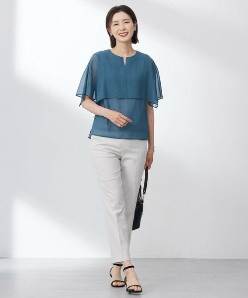 L size ONWARD(大きいサイズ) / エルサイズオンワード その他パンツ | 【セットアップ対応・洗える・撥水】コットンFITTY テーパード パンツ | 詳細2