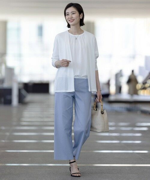 L size ONWARD(大きいサイズ) / エルサイズオンワード その他パンツ | 【セットアップ対応・洗える・撥水】コットンFITTY ストレート パンツ | 詳細8