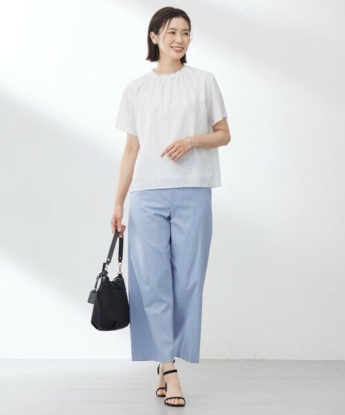 L size ONWARD(大きいサイズ) / エルサイズオンワード その他パンツ | 【セットアップ対応・洗える・撥水】コットンFITTY ストレート パンツ | 詳細10