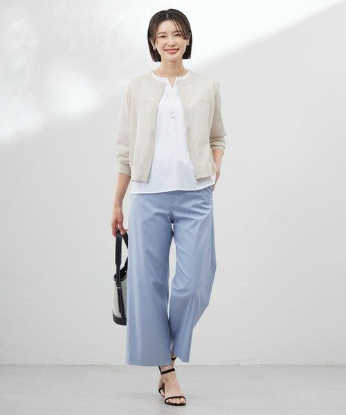 L size ONWARD(大きいサイズ) / エルサイズオンワード その他パンツ | 【セットアップ対応・洗える・撥水】コットンFITTY ストレート パンツ | 詳細11