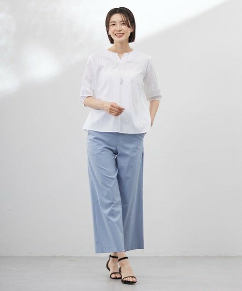 L size ONWARD(大きいサイズ) / エルサイズオンワード その他パンツ | 【セットアップ対応・洗える・撥水】コットンFITTY ストレート パンツ | 詳細12