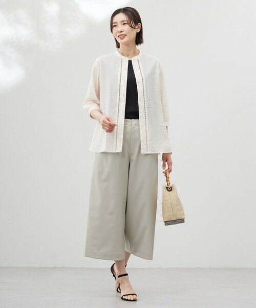 L size ONWARD(大きいサイズ) / エルサイズオンワード その他パンツ | 【洗える】GORIAN TWILL クロップド パンツ | 詳細3