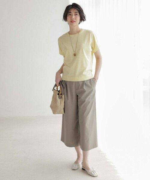 L size ONWARD(大きいサイズ) / エルサイズオンワード その他パンツ | 【洗える】GORIAN TWILL クロップド パンツ | 詳細6