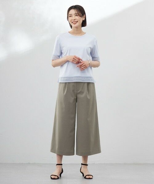 L size ONWARD(大きいサイズ) / エルサイズオンワード その他パンツ | 【洗える】GORIAN TWILL クロップド パンツ | 詳細8