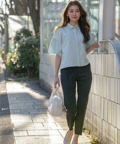 L size ONWARD(大きいサイズ) / エルサイズオンワード その他パンツ | 【ストレッチ・接触冷感・撥水・UVカット・洗える】エアリーストレッチ テーパードパンツ