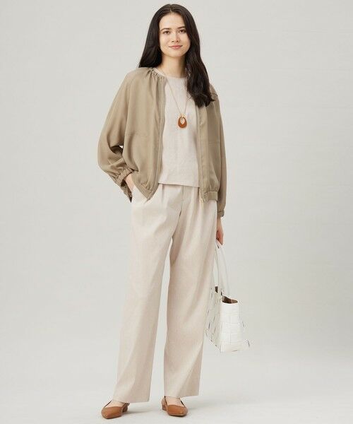 L size ONWARD(大きいサイズ) / エルサイズオンワード その他パンツ | 【セットアップ対応・洗える】LIPストレッチワイドストレート パンツ | 詳細18