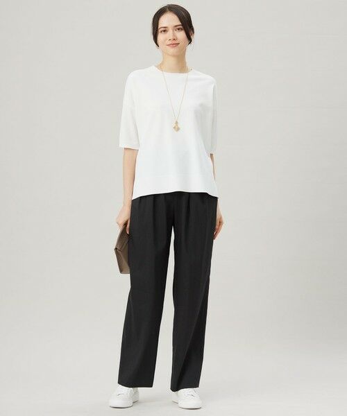 L size ONWARD(大きいサイズ) / エルサイズオンワード その他パンツ | 【セットアップ対応・洗える】LIPストレッチワイドストレート パンツ | 詳細26