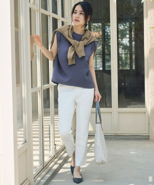 L size ONWARD(大きいサイズ) / エルサイズオンワード その他パンツ | 【接触冷感・UVカット・吸水速乾・洗える】シェルタリングテーパード パンツ | 詳細1