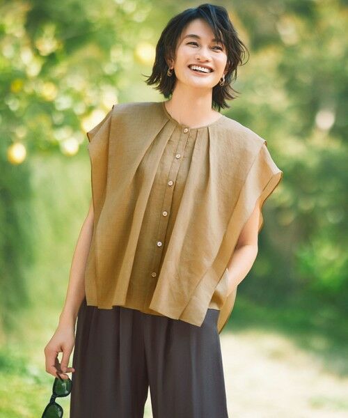 L size ONWARD(大きいサイズ) / エルサイズオンワード その他パンツ | 【カタログ掲載・セットアップ対応・接触冷感・UVケア・洗える】エアリーツイルワイド パンツ | 詳細13