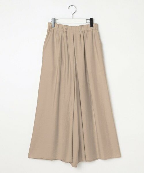 L size ONWARD(大きいサイズ) / エルサイズオンワード ショート・ハーフ・半端丈パンツ | 【セットアップ対応・接触冷感・UVケア・洗える】エアリーツイルキュロット パンツ | 詳細5