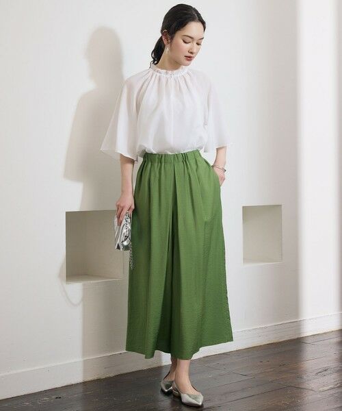 L size ONWARD(大きいサイズ) / エルサイズオンワード ショート・ハーフ・半端丈パンツ | 【カタログ掲載・ご好評アイテム・累計2500本・新色追加・ウエストゴム・セットアップ対応】エアリーツイルキュロット パンツ | 詳細25