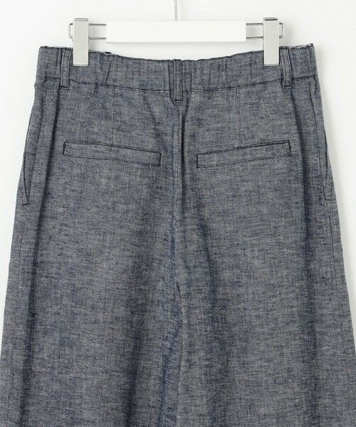 L size ONWARD(大きいサイズ) / エルサイズオンワード その他パンツ | 【洗える】コットンリネンシャンブレーワイドストレート パンツ | 詳細14