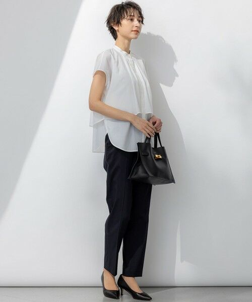 L size ONWARD(大きいサイズ) / エルサイズオンワード その他パンツ | 【セットアップ対応/洗える】ストレッチシャンブレー テーパード パンツ | 詳細13