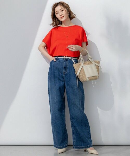 23区ワイドデニム Oggi6月号掲載/接触冷感】23区DENIM サマー タック ワイド