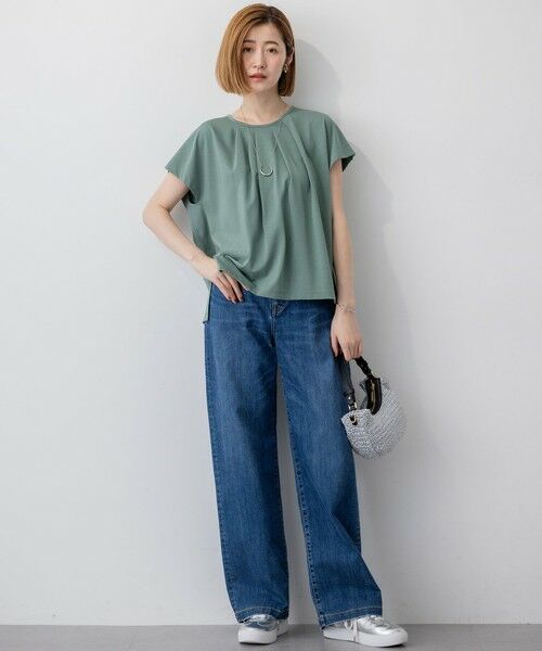 L size ONWARD(大きいサイズ) / エルサイズオンワード デニムパンツ | 【接触冷感】23区DENIM サマー ストレート ワイド パンツ | 詳細25