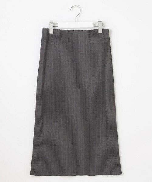 L size ONWARD(大きいサイズ) / エルサイズオンワード ミニ・ひざ丈スカート | 【洗える】リブ ナロー スカート | 詳細9