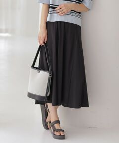 L size ONWARD(大きいサイズ) / エルサイズオンワード ミニ・ひざ丈スカート | 【洗える】トリコットバイオ フレア スカート