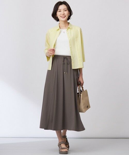 L size ONWARD(大きいサイズ) / エルサイズオンワード ミニ・ひざ丈スカート | 【洗える】トリコットバイオ フレア スカート | 詳細11