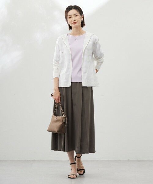 L size ONWARD(大きいサイズ) / エルサイズオンワード ミニ・ひざ丈スカート | 【洗える】トリコットバイオ フレア スカート | 詳細13