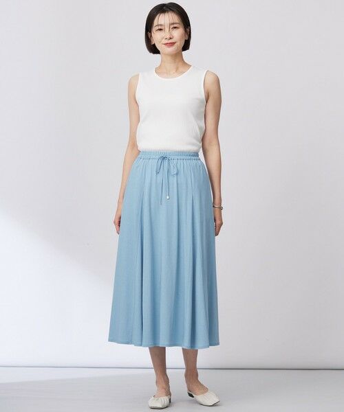 L size ONWARD(大きいサイズ) / エルサイズオンワード ミニ・ひざ丈スカート | 【洗える】トリコットバイオ フレア スカート | 詳細22