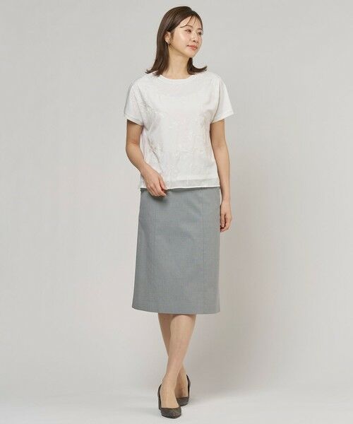 L size ONWARD(大きいサイズ) / エルサイズオンワード ミニ・ひざ丈スカート | 【セットアップ対応・洗える・撥水】コットンFITTY スカート | 詳細5