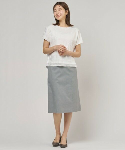 L size ONWARD(大きいサイズ) / エルサイズオンワード ミニ・ひざ丈スカート | 【セットアップ対応・洗える・撥水】コットンFITTY スカート | 詳細6