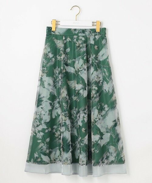 L size ONWARD(大きいサイズ) / エルサイズオンワード ミニ・ひざ丈スカート | 【WEB・一部店舗限定】ハッチングフラワープリント スカート | 詳細19