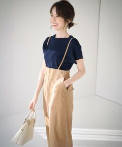 L size ONWARD(大きいサイズ) / エルサイズオンワード ミニ・ひざ丈スカート | 【2WAY】フロントジップタイト スカート