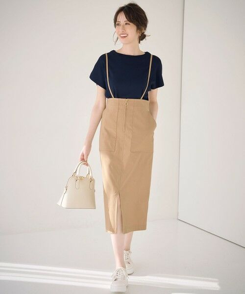 L size ONWARD(大きいサイズ) / エルサイズオンワード ミニ・ひざ丈スカート | 【2WAY】フロントジップタイト スカート | 詳細20