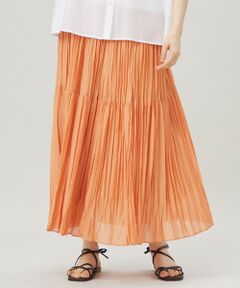 L size ONWARD(大きいサイズ) / エルサイズオンワード ロング・マキシ丈スカート | 【接触冷感・洗える】ハンドワッシャープリーツ スカート