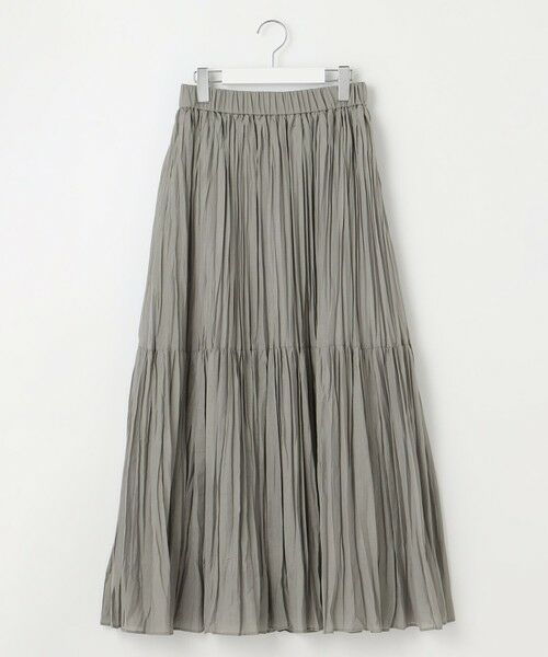 L size ONWARD(大きいサイズ) / エルサイズオンワード ロング・マキシ丈スカート | 【接触冷感・洗える】ハンドワッシャープリーツ スカート | 詳細6