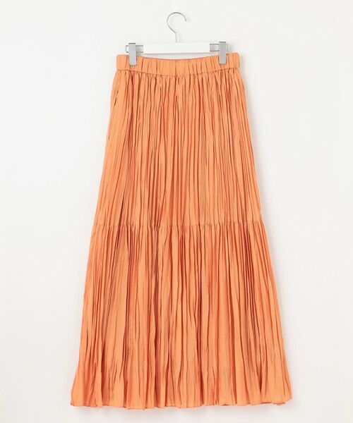 archivio プリーツスカート オレンジ白 archivio プリーツスカート オレンジ白