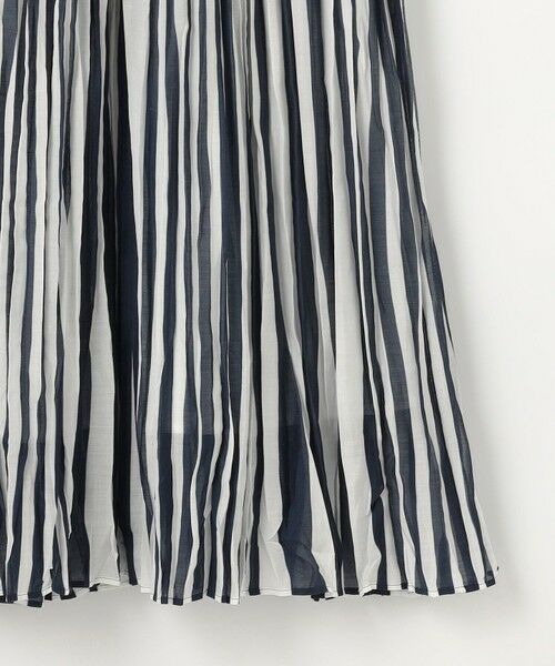 L size ONWARD(大きいサイズ) / エルサイズオンワード ロング・マキシ丈スカート | 【接触冷感・洗える】ハンドワッシャープリーツストライプ スカート | 詳細10