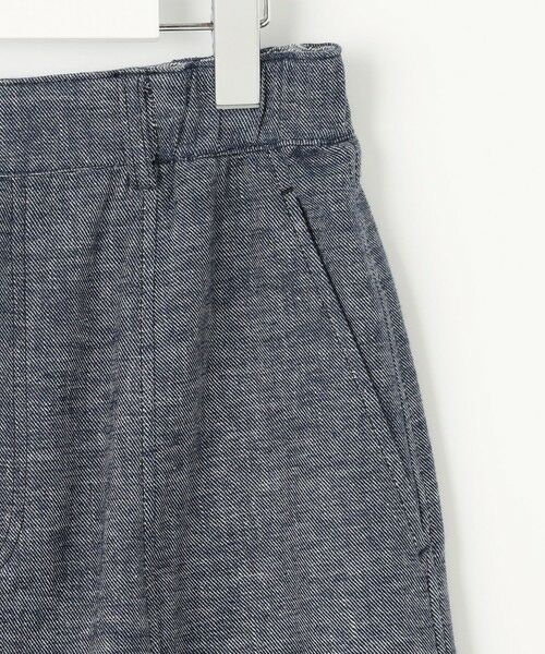 L size ONWARD(大きいサイズ) / エルサイズオンワード ミニ・ひざ丈スカート | 【洗える】コットンリネンシャンブレー スカート | 詳細18