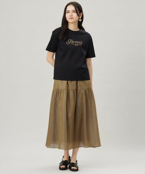 L size ONWARD(大きいサイズ) / エルサイズオンワード ミニ・ひざ丈スカート | 【洗える】ブライトシアーシャンブレー スカート | 詳細5