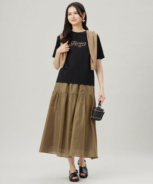 L size ONWARD(大きいサイズ) / エルサイズオンワード ミニ・ひざ丈スカート | 【洗える】ブライトシアーシャンブレー スカート | 詳細6