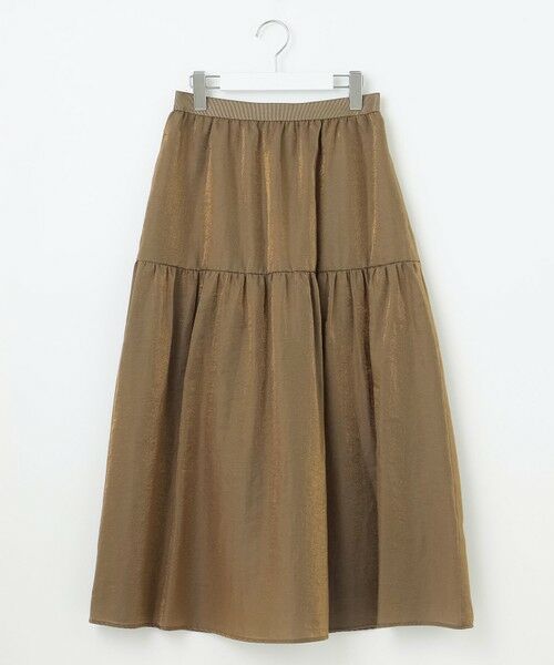 L size ONWARD(大きいサイズ) / エルサイズオンワード ミニ・ひざ丈スカート | 【洗える】ブライトシアーシャンブレー スカート | 詳細7