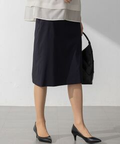L size ONWARD(大きいサイズ) / エルサイズオンワード ミニ・ひざ丈スカート | 【セットアップ対応】ストレッチシャンブレー タイト スカート