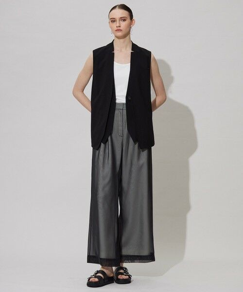 L size ONWARD(大きいサイズ) / エルサイズオンワード ベスト | 【接触冷感・UVカット・洗える】 T/Rドライリネン ジレ | 詳細18