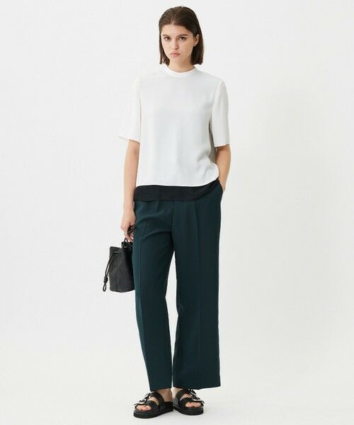 L size ONWARD(大きいサイズ) / エルサイズオンワード シャツ・ブラウス | 【UVケア・洗える】BackSatinAmunzen シフォンコンビブラウス | 詳細1