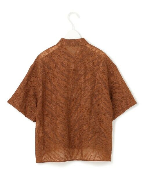 L size ONWARD(大きいサイズ) / エルサイズオンワード シャツ・ブラウス | 【洗える】ゼブラシアーJQ クロップドシャツ | 詳細13