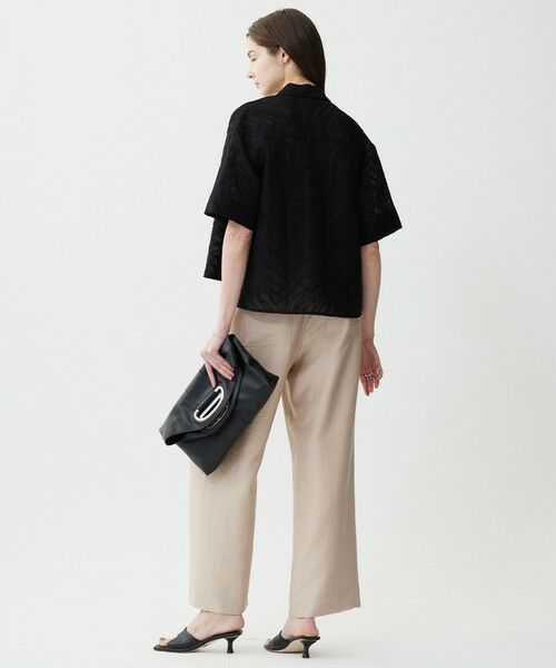 L size ONWARD(大きいサイズ) / エルサイズオンワード シャツ・ブラウス | 【洗える】ゼブラシアーJQ クロップドシャツ | 詳細19